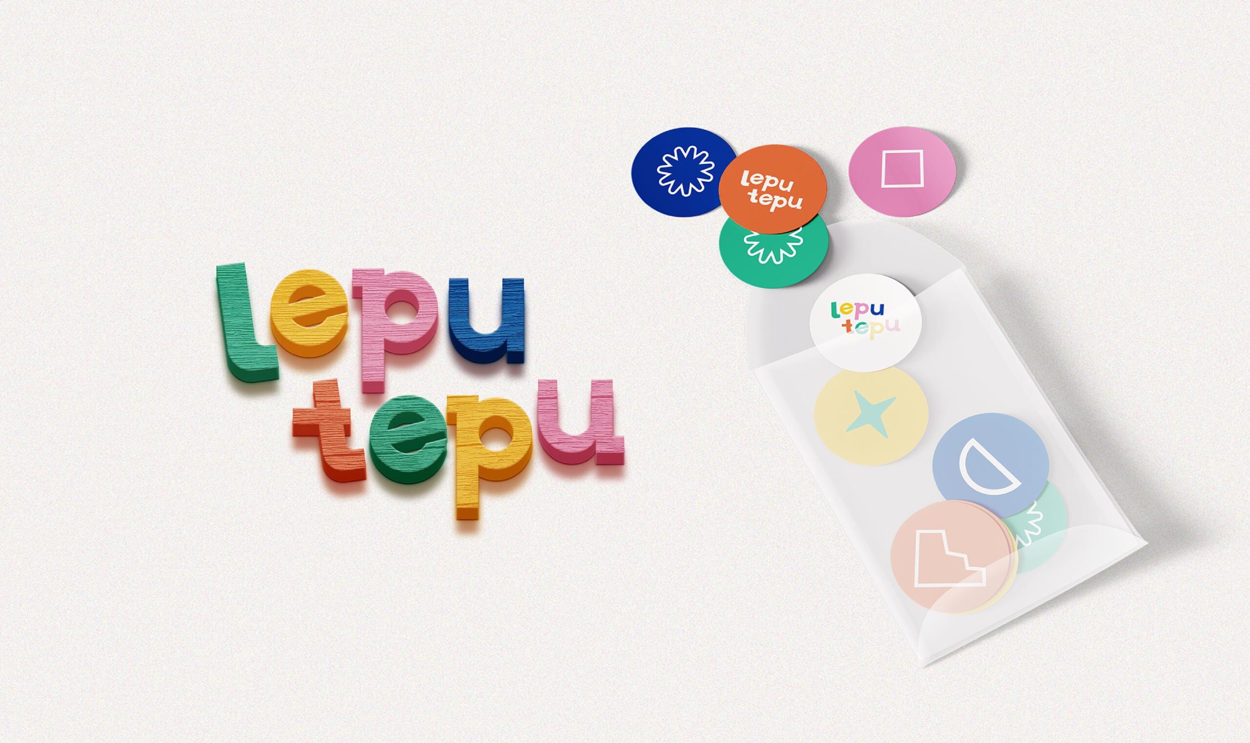 Lepu Tepu logotipo dizainas ir firminiai grafiniai elementai